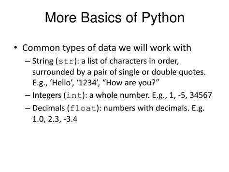 Ppt More Basics Of Python Powerpoint Presentation Free Download Id