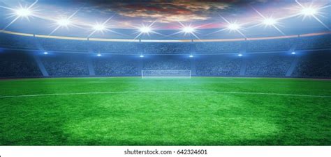 Soccer Stadium Bright Lights Stock Photo 642324601 Shutterstock