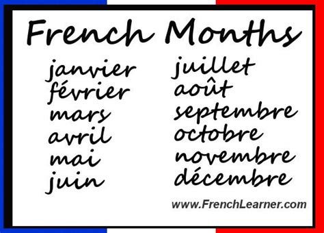 Tutorial How To Speak Months Of The Year In France Language Bahasa