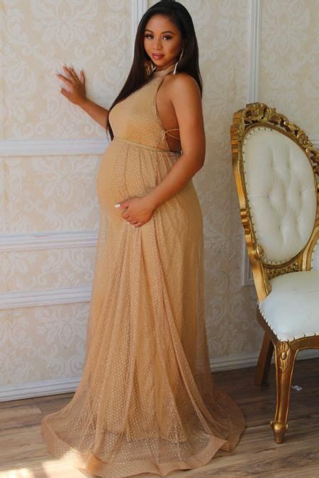 Arabella Gown Gold Maternity Dresses Cute Maternity Dresses Elegant