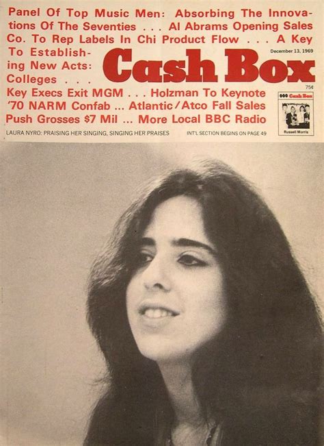 December 13 1969 Laura Nyro Is On The Cover Of Cash Box Magazine