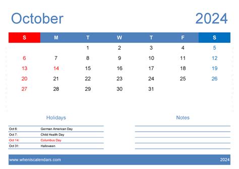 Oct 2024 Printable Calendar Free Monthly Calendar