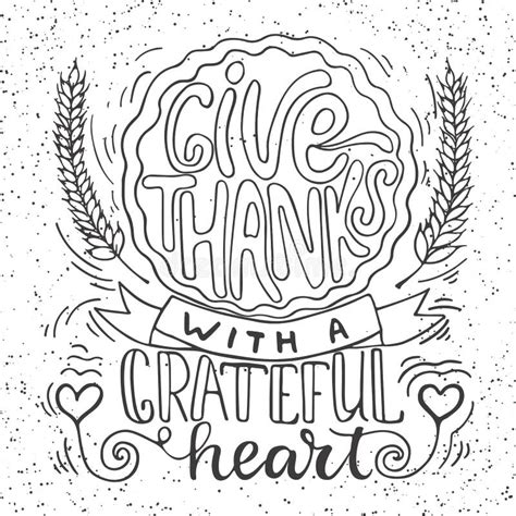Give Thanks With A Grateful Heart Thanksgiving Day Lettering Calligraphy Phrase With Pumpkin