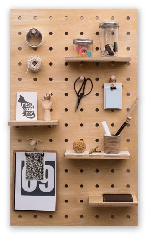 Peg It All Large Pegboard With Pegs And Shelves From The Ted Few Peg