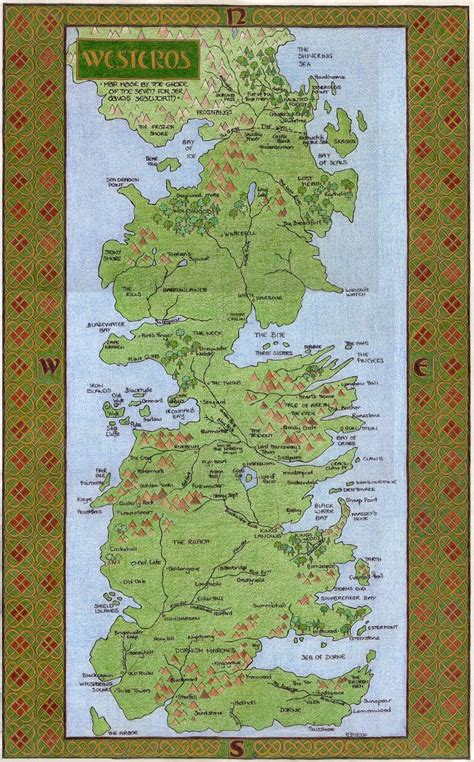 Ambitious And Combative Map Of Westeros