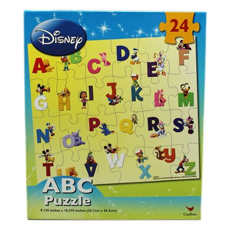 Disney Assorted Character Abc Kids Puzzle 24pc