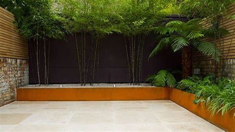 Bamboo is suitable for gardens large or small, balconies, roof gardens, raised beds, containers, mazes, hedges, screens and to create secret areas. Plants for Contemporary Gardens UK. | Bamboo garden, Modern garden, Contemporary garden