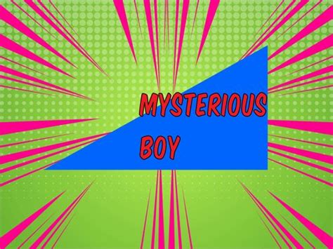 Book Creator The Mysterious Boy