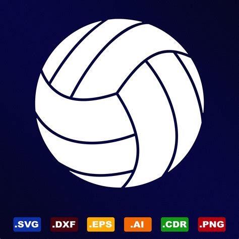 Volleyball Svg Dxf Eps Ai Cdr Vector Files For Silhouette Etsy