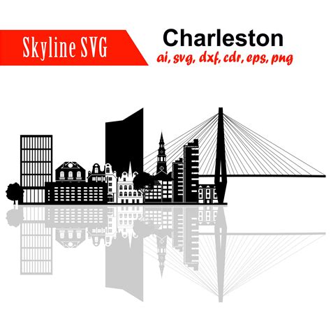 Charleston Svg Usa Vector Skyline South Carolina Silhouette