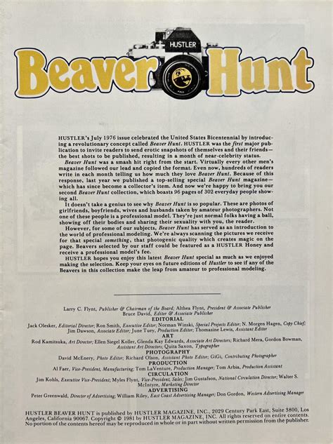 Beaver Hunt 1981 Vintage Magazines 16