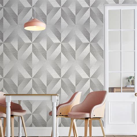 Atelier Geo By Graham And Brown Slate Wallpaper Wallpaper Direct