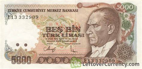 Turkish Old Lira Th Emission Exchange Yours