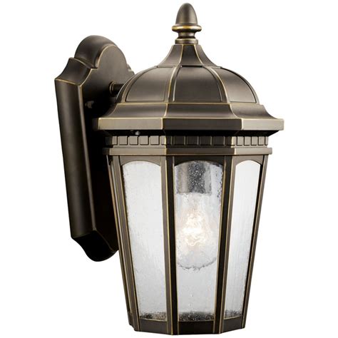 Kichler Outdoor Wall Light With Clear Glass In Rubbed Bronze Finish
