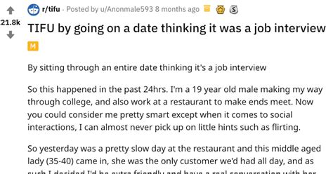 Guy Goes On A Job Interview Turns Out It Was A Date