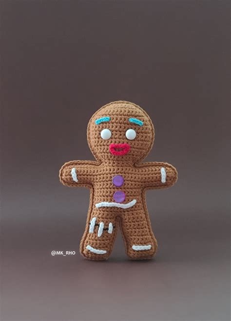 Gingerbread Man Amigurumi Crochet Pattern Crochet Etsy