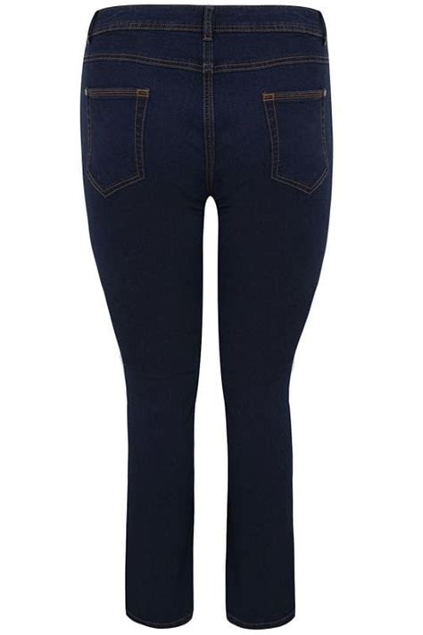 Indigo Blue Straight Leg Ruby Jeans Plus Size 14 To 36