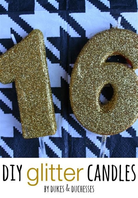 Diy Glitter Candles Dukes And Duchesses