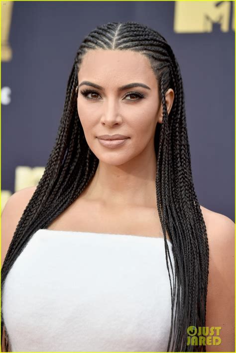 Kim Kardashian Braids Her Hair For Mtv Movie And Tv Awards 2018 Photo