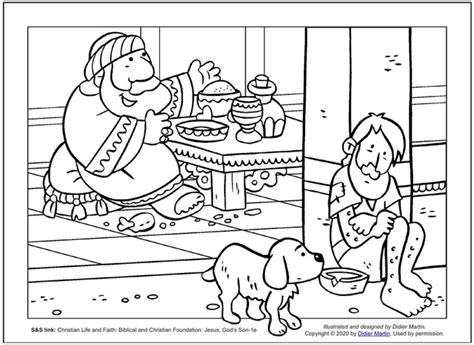 Rich Man And Lazarus Coloring Page