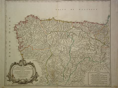 Mapa Del Norte De España Del Siglo Xviii Grabados Laurence Shand