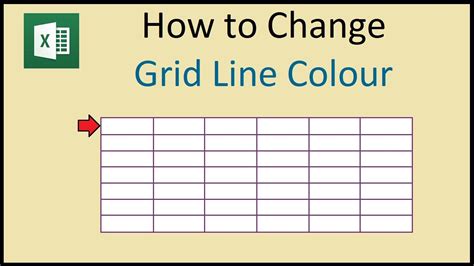 How To Change Grid Line Colour In Excel Youtube