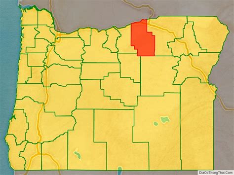 Map Of Morrow County Oregon