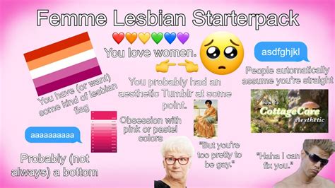 Femme Lesbian Starterpack Starterpacks