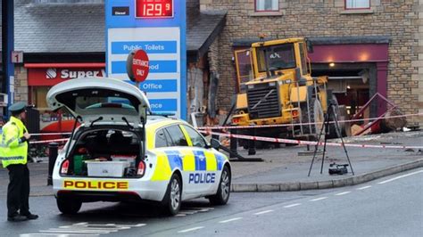 Aughnacloy Digger Rammed Into Supermarket Atm Bbc News