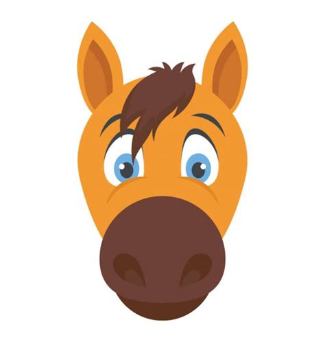 Cute Cartoon Horse Head — Stock Vector © Vectorspoint