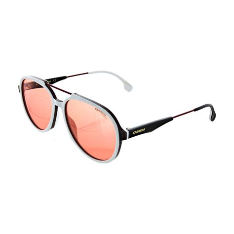 Unisex Round Sunglasses White Red Carrera Touch Of Modern