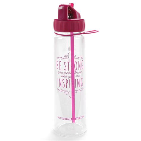 Pink Straw Motivational Bottle Motivational Bottle Motivational