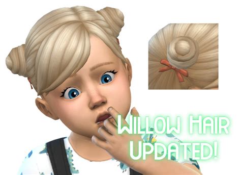Willow Hair Ravensim Toddler Hair Sims 4 Sims 4 Children Sims 4
