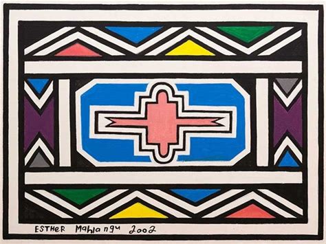 Esther Mahlangu Ndebele Patterns 2002 Mutualart