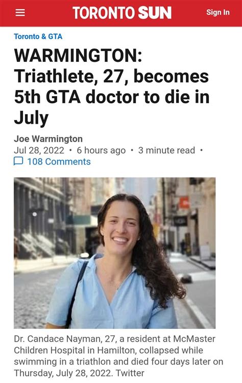 could you imagine that a 27 year old doctor suddenly dies being a triathlete and healthy along