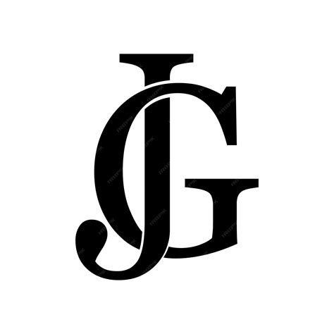 premium vector creative initial letter jg logo icon design template elements