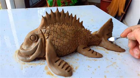 Impressive Diy Clay Fish How To Make Piranha Fish Out Of Clay Youtube