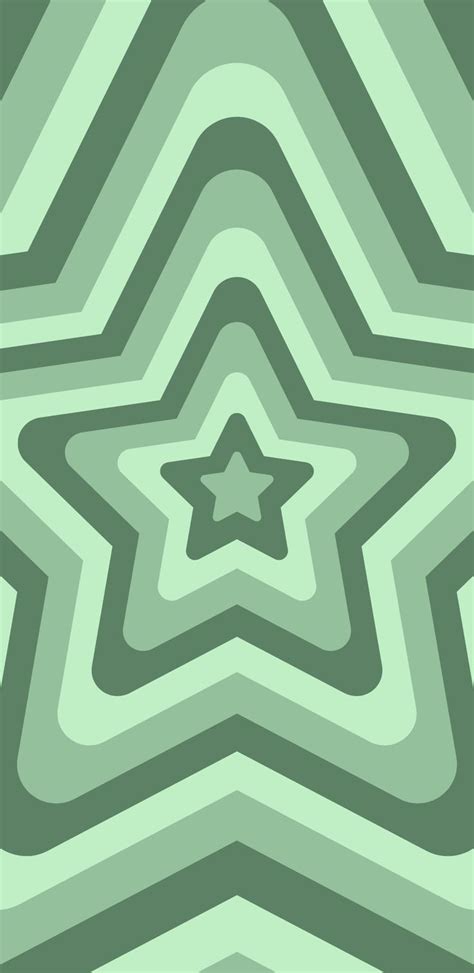 Green Aesthetic Wallpaper Layered Star Indie Y2k Green Wallpaper