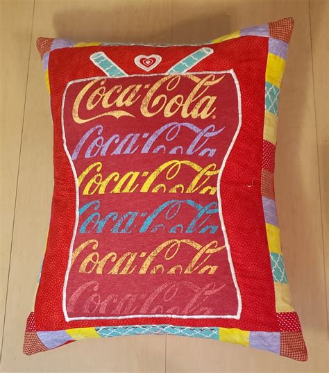 Coca Cola Patchwork Pillow Etsy