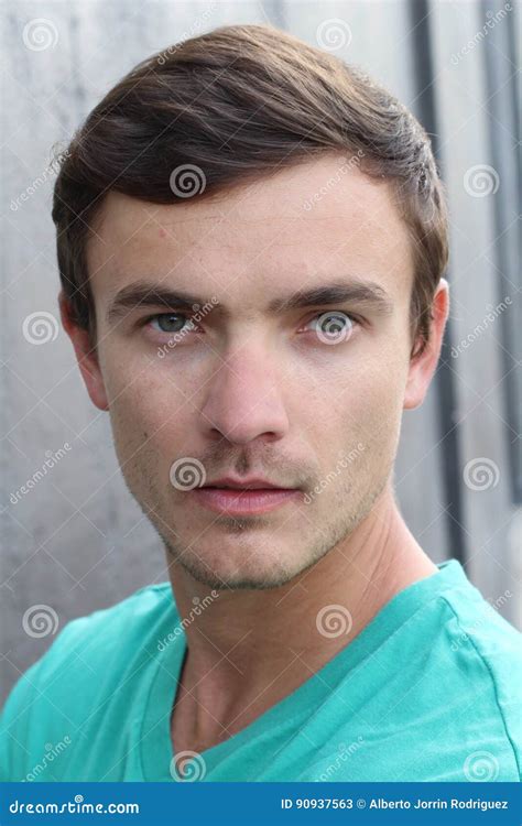 Man With Neutral Expression Closeup Stock Image Image Of Caucasian