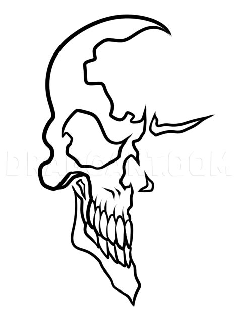 Simple Skull Drawing Easy Skull Drawings Skull Art Drawing Skull