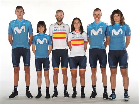 The main riders on the team this season. Movistar Team 2020: Enric Mas, Samitier y Elosegui, con su ...