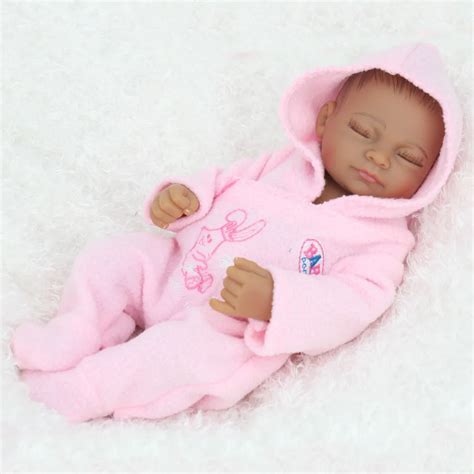 10 Inch Full Silicone Body Reborn Baby Girl Doll Newborn Babies Black