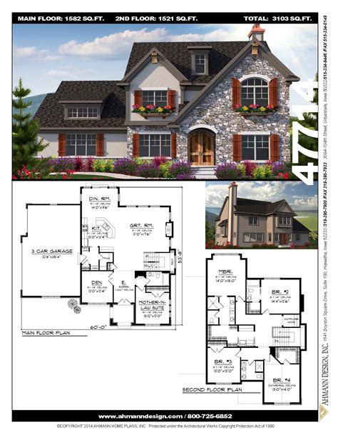 Ahmann Design Plan 47714 Inspired By The English Tudor Home Of Years