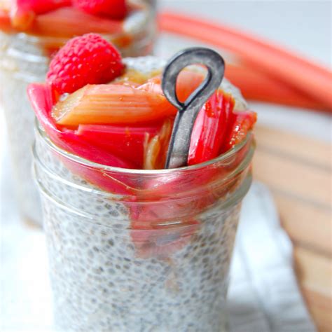Vanilla Bean Chia Seed Pudding With Roasted Rhubarb Uproot Kitchen