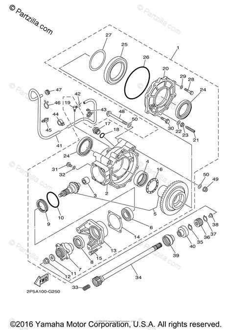 Yamaha Side By Side 2008 Oem Parts Diagram For Drive Shaft