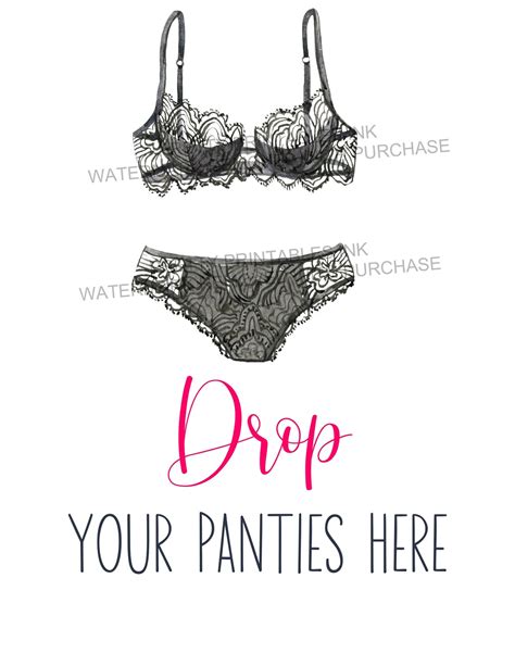 Drop Your Panties Sign Instant Download Panty Game Sign Etsy
