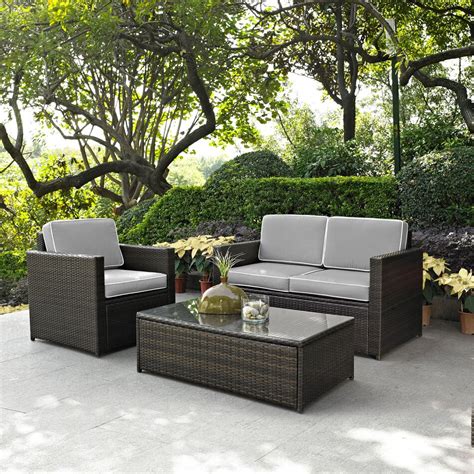 Aldo Outdoor Loveseat Chair And Coffee Table Set Value City Furniture