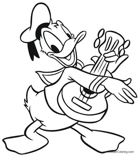 Donald duck coloring pages are a good way for kids to develop their habit of coloring and painting, introduce them new colors, improve the creativity and motor skills. Donald Duck Coloring Pages Playing Ukulele Clipart - Free ...
