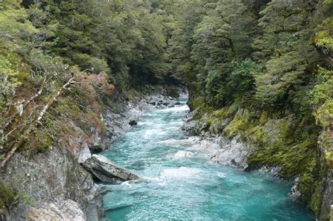 The Stunning Blue Pools Near Makarora In Mount Aspiring National Park